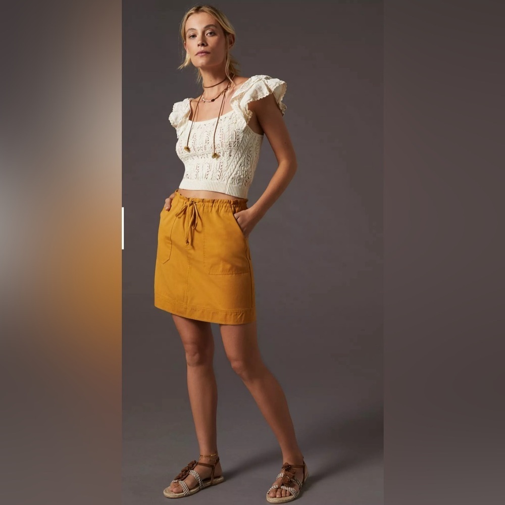 Anthropologie Tiny Mavericks Causal Mini Skirt size M NWT - Picture 6 of 8